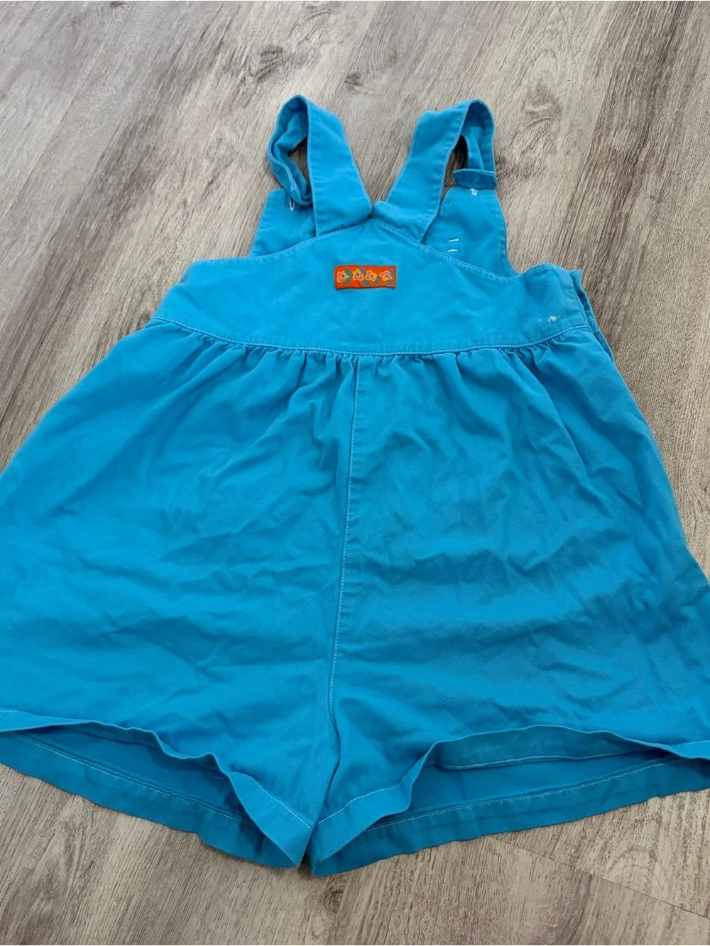 Gymboree Turquoise Girls' Short Overalls with Colorful Buttons
